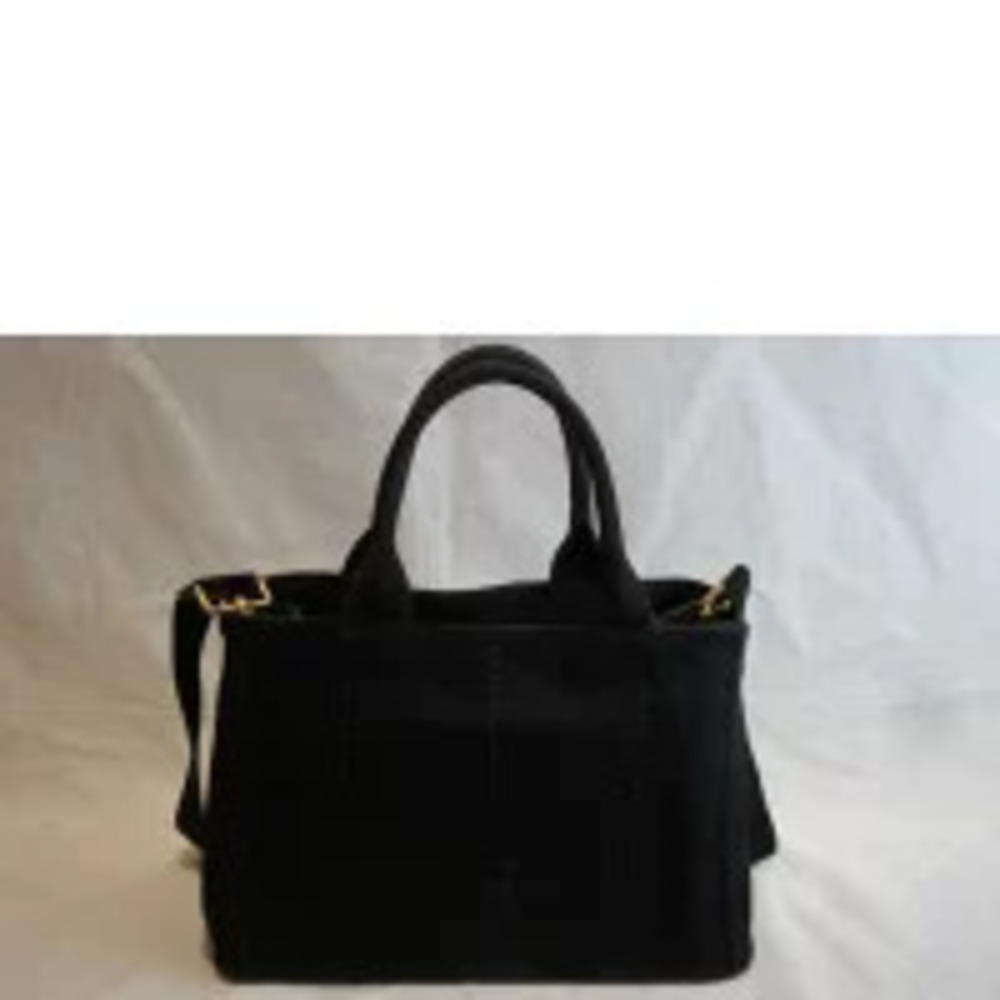 Prada AB Black Canapa Bag Canvas Black